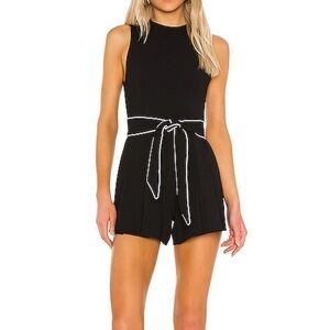 Alice + Olivia Black and White Romper